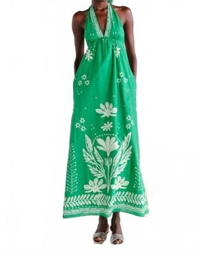 Saylor Tigris Meadow Midi Dress - Green