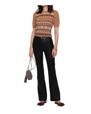 Heartloom Faux Leather Pants - Black