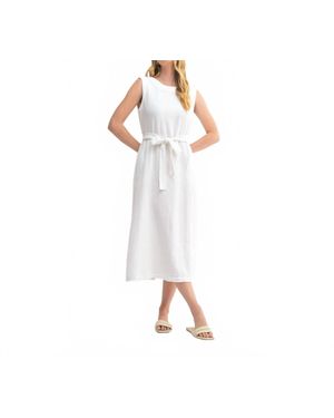 Fun 2 Fun Gauze Midi Dress - White