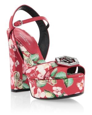 Philipp Plein Sandals High Heels Statement - Red