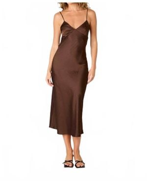 Nia Chrishelle Midi Dress - Brown