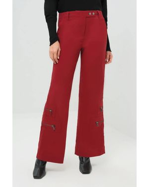 Anatomie Madonna Mid Weight Wide Leg Pant - Red