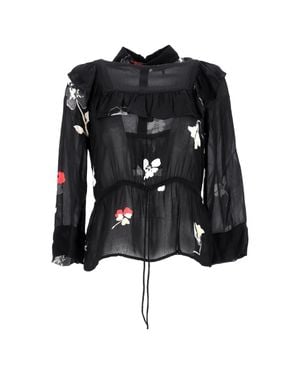 Ganni Lorita Printed Blouse - Black