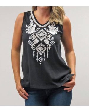 Caite & Kyla Paola Vintage Inspired Tank - Black