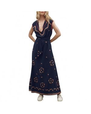 The Great The Beaded Corridor Dress - Blue