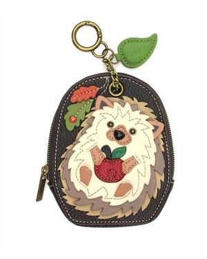Chala Hedgehog Mini Coin Purse Keychain - Metallic
