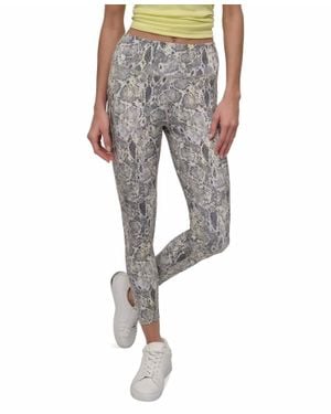 DKNY Printed High-Waist 7/8 Legging - Gray