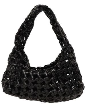 Walter Baker Mackenzie Woven Knot Leather Hobo Bag - Black