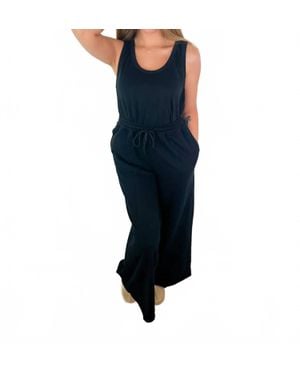 Blakeley Where It Begins Cotton Blend Wide Leg Jumpsuit - Blue
