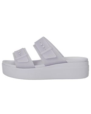 Crocs™ Brooklyn Buckle Low Wedge Moon 210980-5Br - Blue