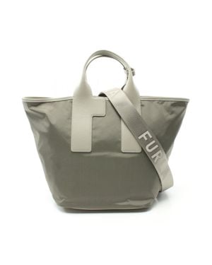 Furla Piuma L Tote Bag Leather Nylon - Metallic