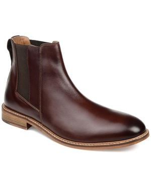 Thomas & Vine Corbin Wide Width Plain Toe Chelsea Boot - Brown