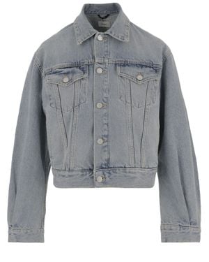 Haikure Cotton Denim Jacket - Blue