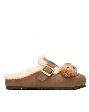Xti Casual Suede Clogs - Brown