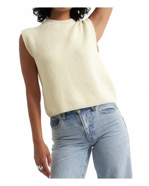 Callaghan Shaker Knit Crewneck Muscle Tee - Blue
