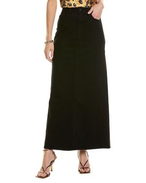 L'Agence Miriam Denim Maxi Skirt - Black