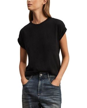 Reiss Tereza Jersey Top - Black