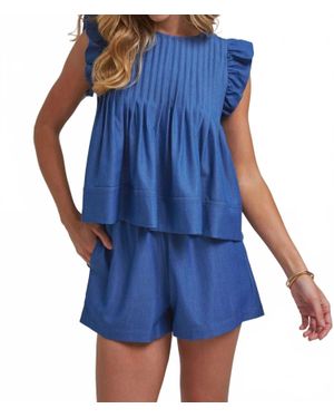Bone Rbb Lane Matching Set - Blue