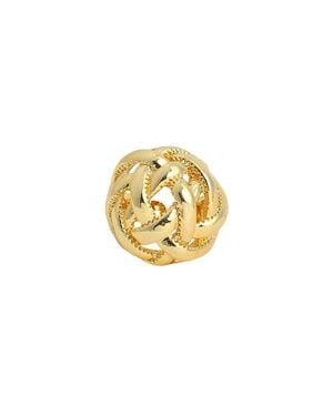 SOH The Basket Weave Statement Ring - Metallic
