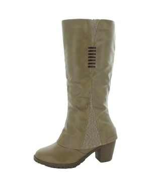 Muk Luks Lacy Lottie Faux Leather Round Toe Knee-High Boots - Green