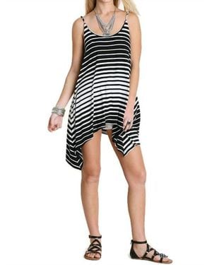 Umgee Striped Hi Lo Tunic Tank - Multicolor