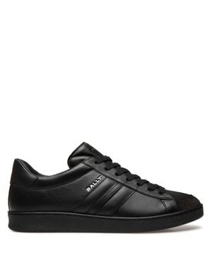 Bally Minimalist Low-Top Leather Sneakers - Black