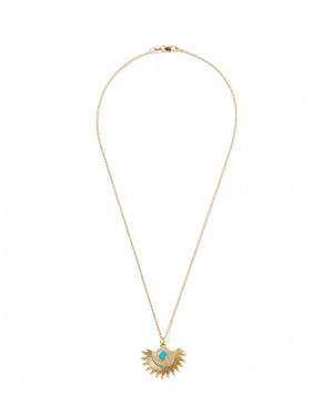 Nomie Opal Sunburst Necklace - Metallic