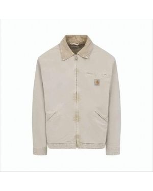 Carhartt Zip-Up Jacket With Vintage-Inspired Aesthetic And Utilitarian Design - Natural