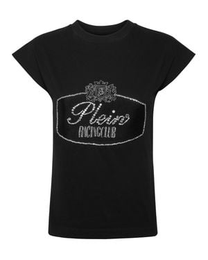 Philipp Plein Jersey Tank Top Cars Racing - Black
