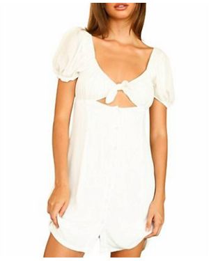 Dippin' Daisy's Knot Detail Peasant Dress - White