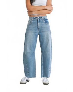 Just Black Denim Barrel Seam Jean - Blue