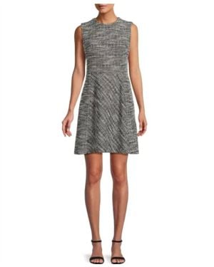 Calvin Klein Tweed Sheath Dress - Gray