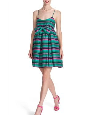 Corey Lynn Calter Anya Stripe Dress - Blue