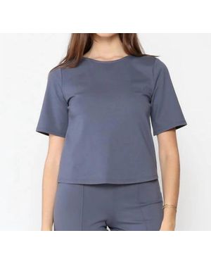 Ripley Rader Ponte Knit Top - Gray