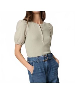 PAIGE Brandy Crew Neck Short Sleeve Top - Gray