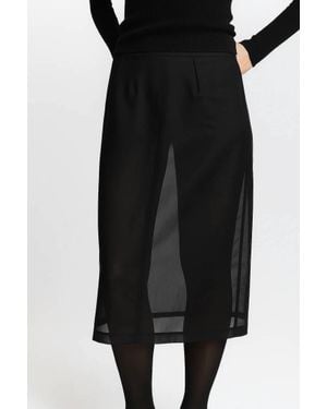 Saint Art Idris Semi Sheer Skirt - Black