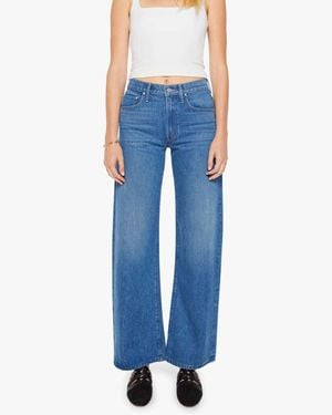 Mother The Mid Rise Lasso Sneak Wide-Leg Pants - Blue
