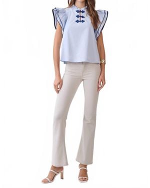 TCEC Cambridge Flutter Top - Blue