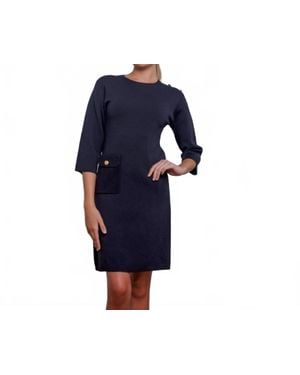 Esteem Couture Ny Vera Knit Shift Dress - Blue