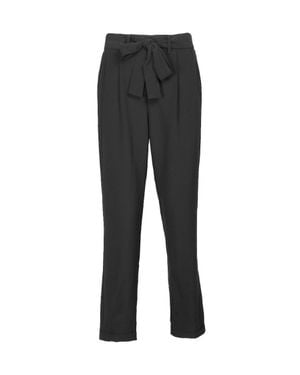 Premise Studio Mid Waist Belt Hoop Tie Crepe Pants - Black