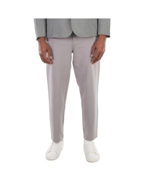Emporio Armani Straight-Leg Cotton Pants - Gray