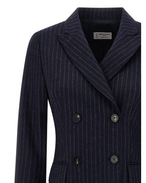 Alberto Biani Virgin Wool Coat - Blue