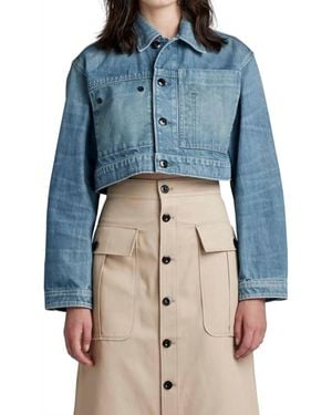 G-Star Cropped Denim Jacket - Blue