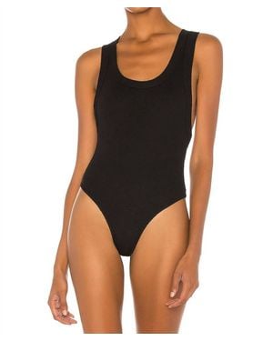 The Line By K Suki Criss-Cross Back Bodysuit - Black