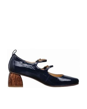 Antelope Nicolette Mary Jane Block Heel Shoes - Blue
