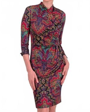 Gretchen Scott Wrapsody Midi Dress - Red