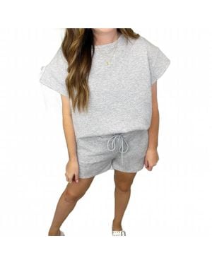 See And Be Seen Call My Jet Textured Shorts - Gray