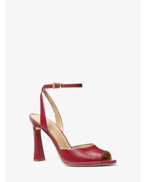 Michael Kors Rosie Leather Sandal - Red