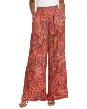 L'Agence Lillian Wide Leg Pant - Red