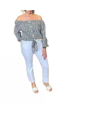 Skemo Ikat Top - Blue